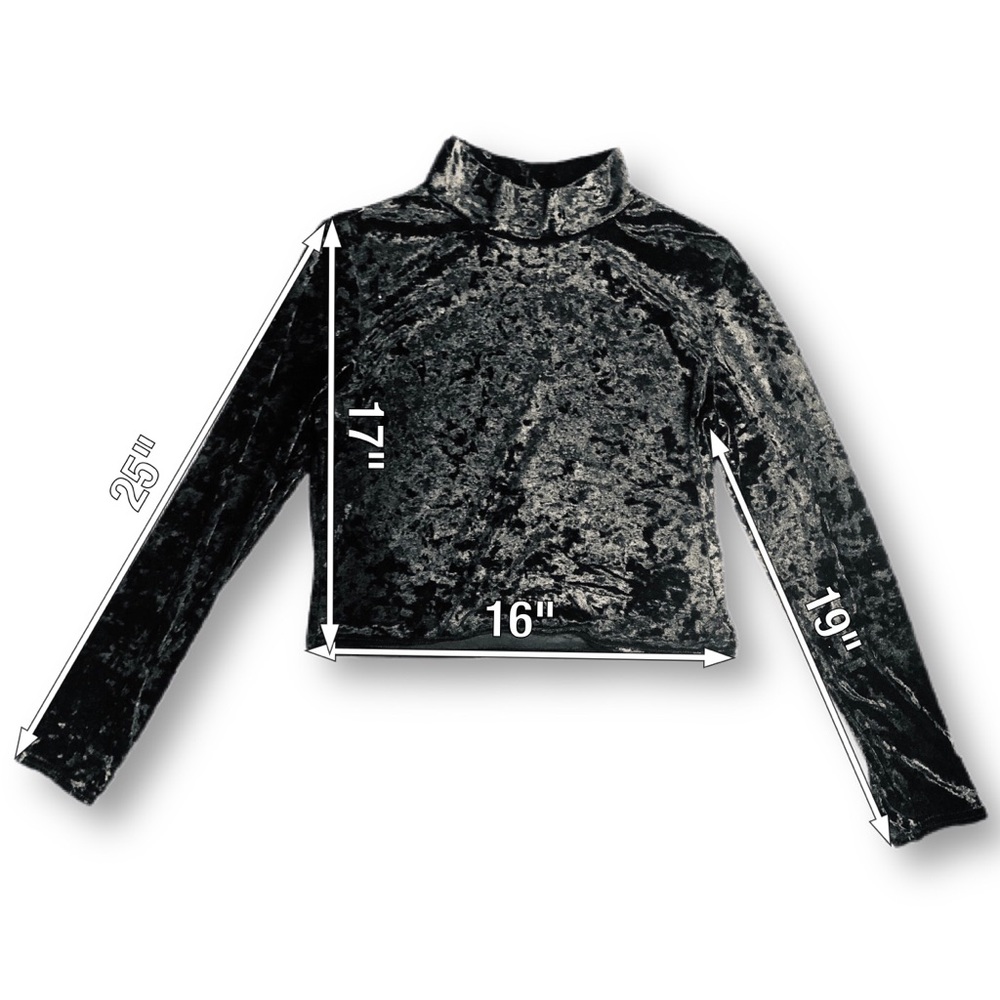 ASOS | Long Sleeve Mock Neck Velvet Shirt - Picture 3 of 5